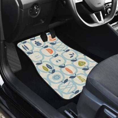 Apples Leaves Pattern Front And Back Car Mats