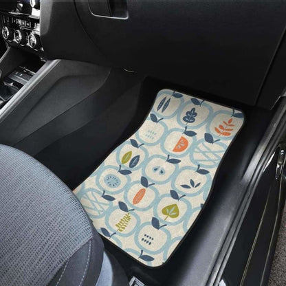 Apples Leaves Pattern Front And Back Car Mats
