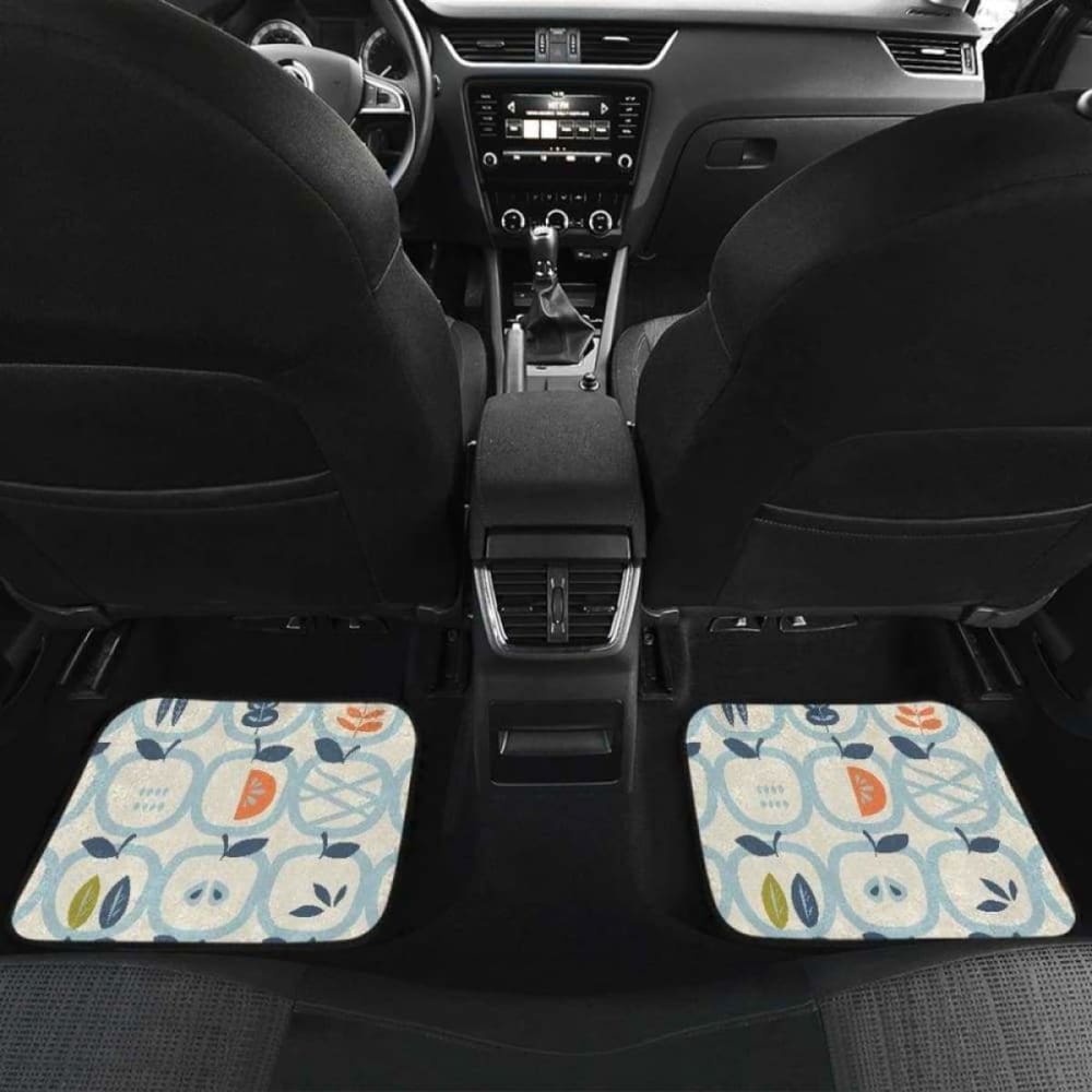 Apples Leaves Pattern Front And Back Car Mats