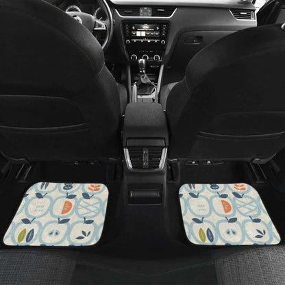 Apples Leaves Pattern Front And Back Car Mats