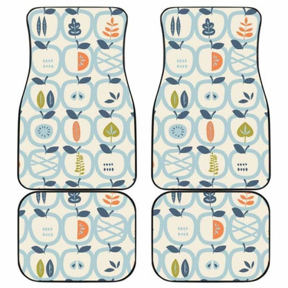 Apples Leaves Pattern Front And Back Car Mats