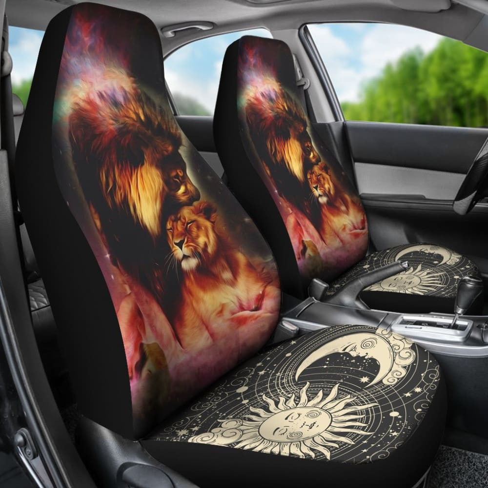 Sun And Moon Lion Car Seat Covers