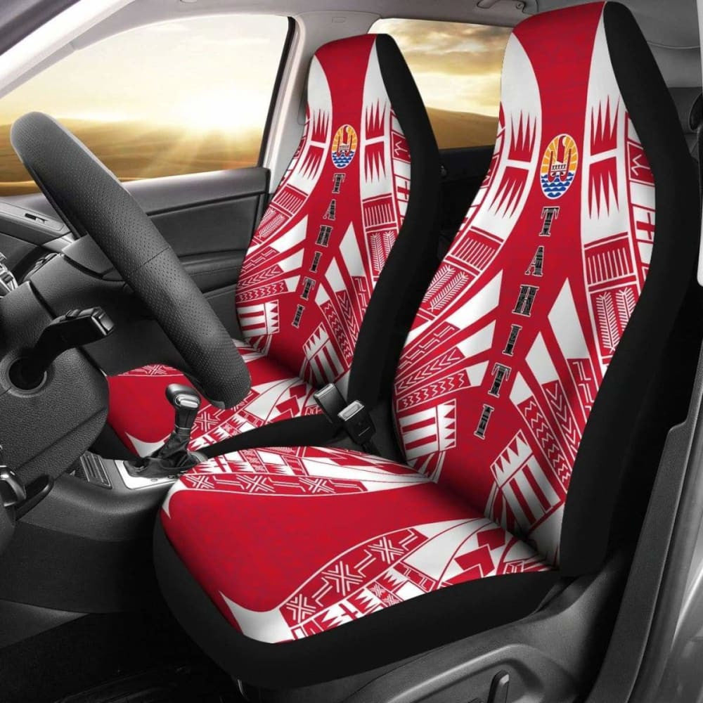 Tahiti Car Seat Covers - Tahiti Flag Polynesian Tattoo Flag -