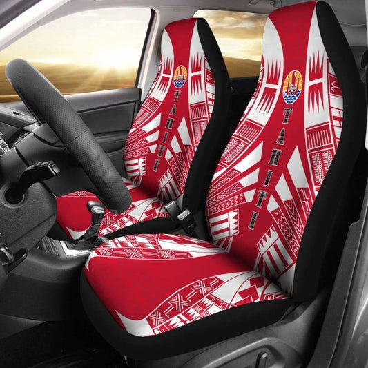 Tahiti Car Seat Covers - Tahiti Flag Polynesian Tattoo Flag -