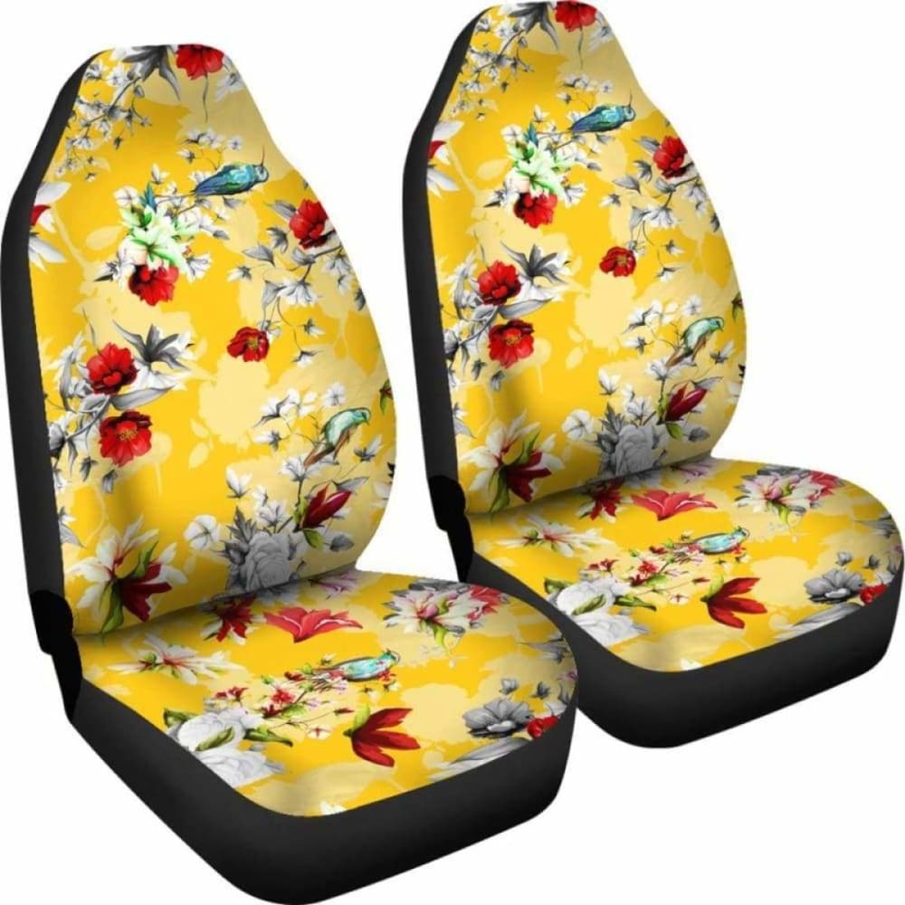 Yellow Flowers Car Seat Covers