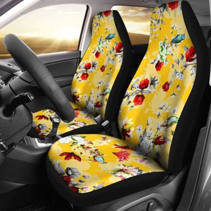 Yellow Flowers Car Seat Covers