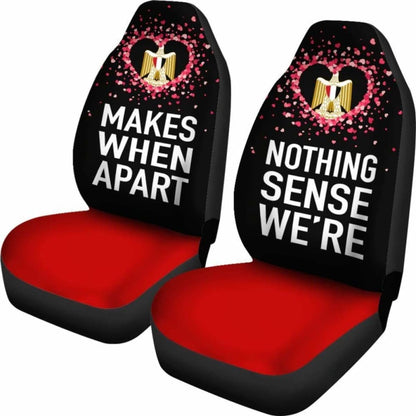 Egypt Car Seat Covers Couple Valentine Nothing Make Sense (Set Of Two)