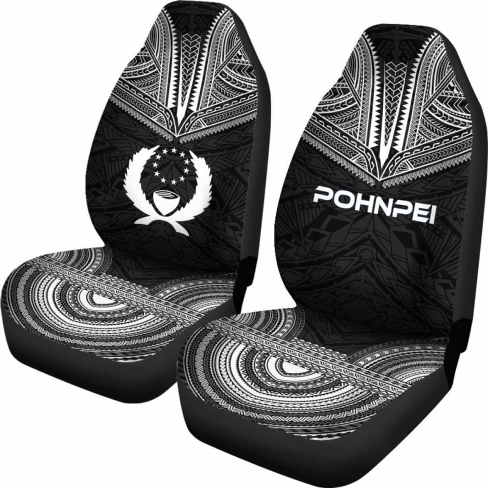 Pohnpei Polynesian Chief Car Seat Cover Black Version