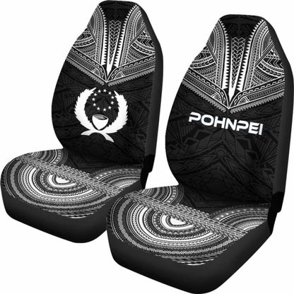 Pohnpei Polynesian Chief Car Seat Cover Black Version