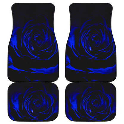 Blue Rose Floral Car Floor Mats