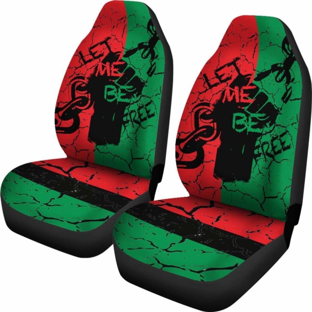 African Car Seat Covers - Pan-African Flag Let Me Be Free - Bn