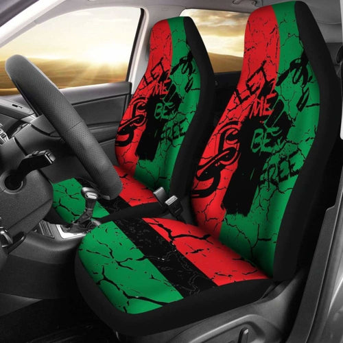 African Car Seat Covers - Pan-African Flag Let Me Be Free - Bn