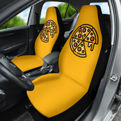 Amazing Pizza Pattern Yellow Background Car Seat Covers Style