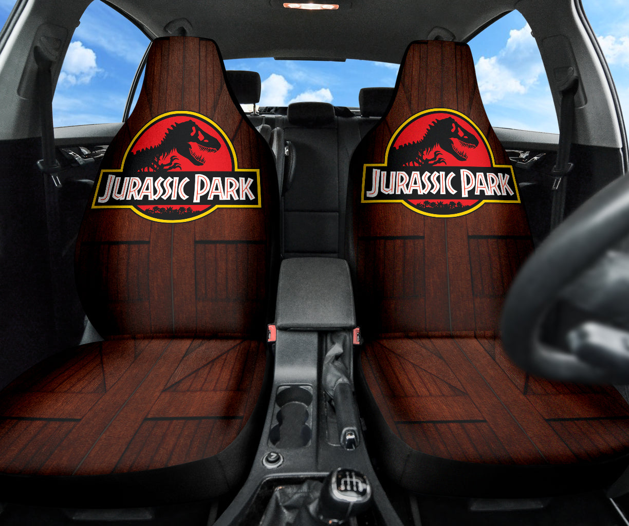 Amazing Best Gift Idea Jurassic Park Printed Car Seat Covers
