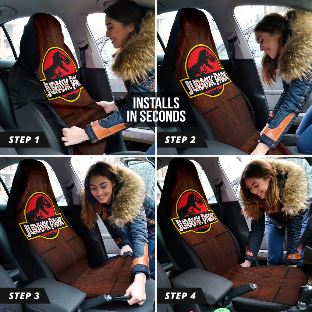 Amazing Best Gift Idea Jurassic Park Printed Car Seat Covers