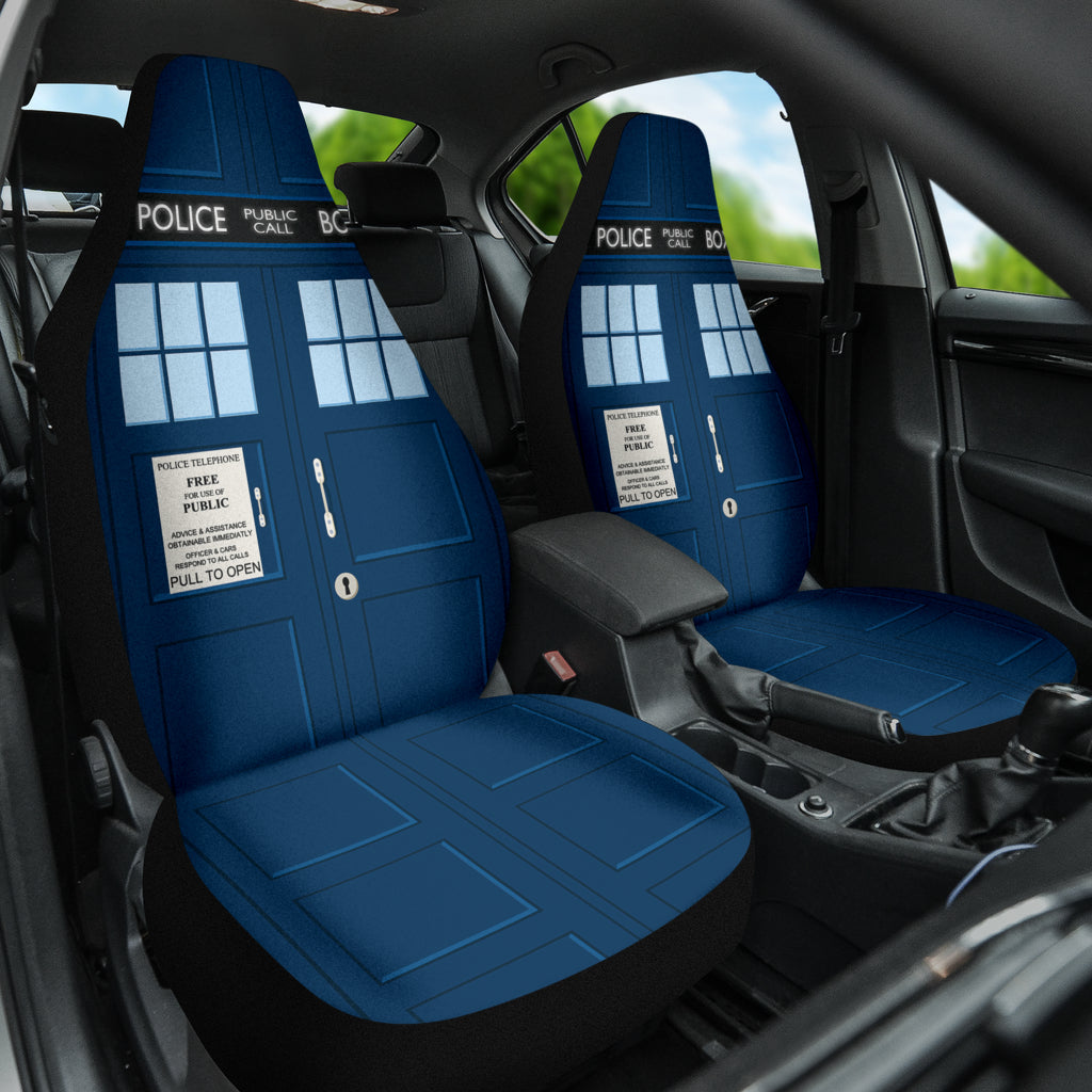 Tardis Telephone Doctor Who Police Public Call Box Car Seat Covers