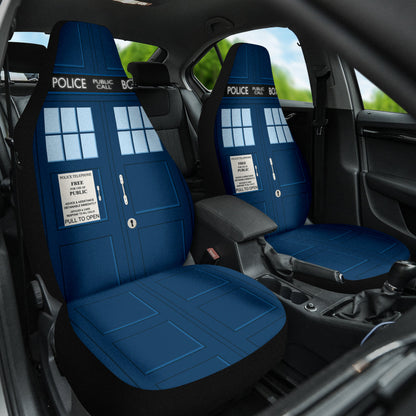 Tardis Telephone Doctor Who Police Public Call Box Car Seat Covers