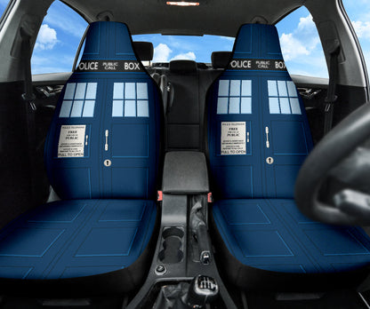 Tardis Telephone Doctor Who Police Public Call Box Car Seat Covers
