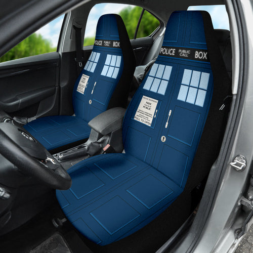 Tardis Telephone Doctor Who Police Public Call Box Car Seat Covers