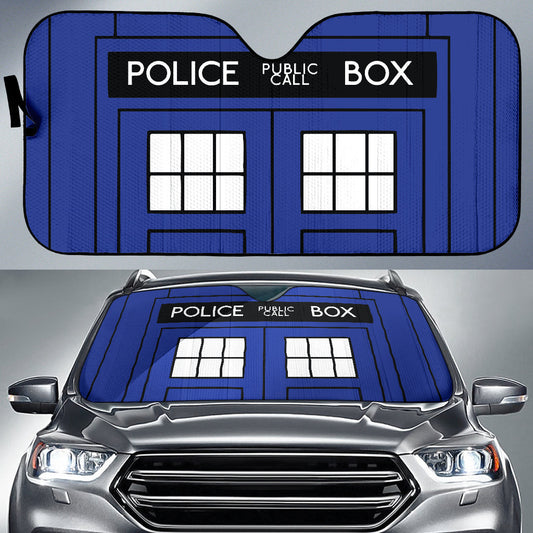 Tardis Doctor Who Inspired Police Public Call Box Car Auto Sun Shades