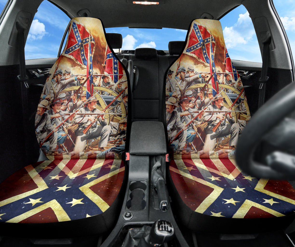 US American Civil War Car Seat Covers Style