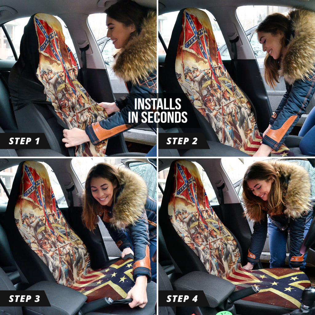 US American Civil War Car Seat Covers Style
