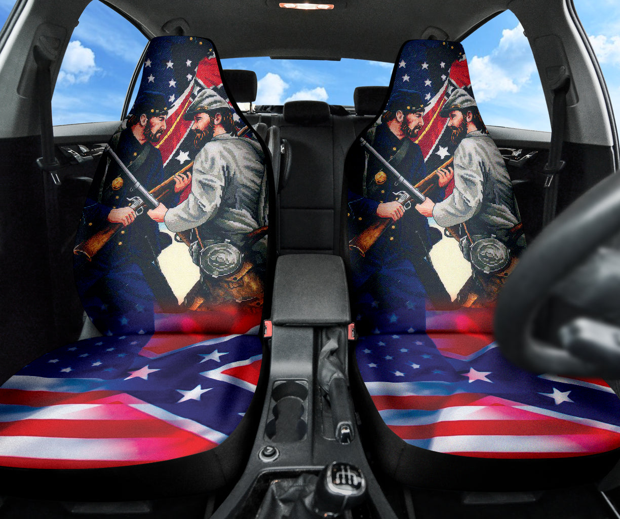 US American Civil War Car Seat Covers Style