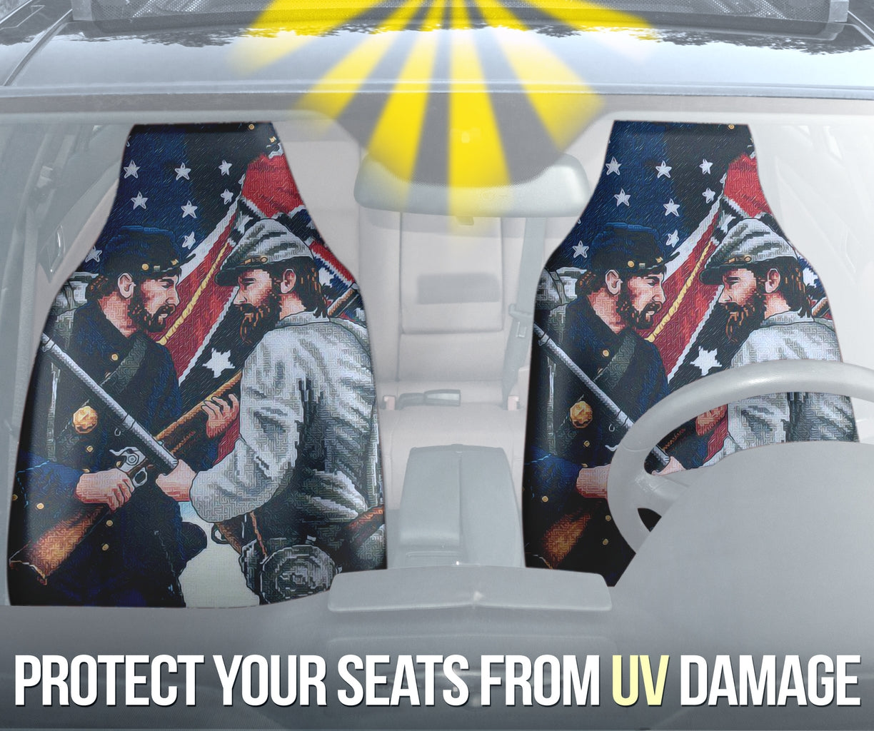 US American Civil War Car Seat Covers Style