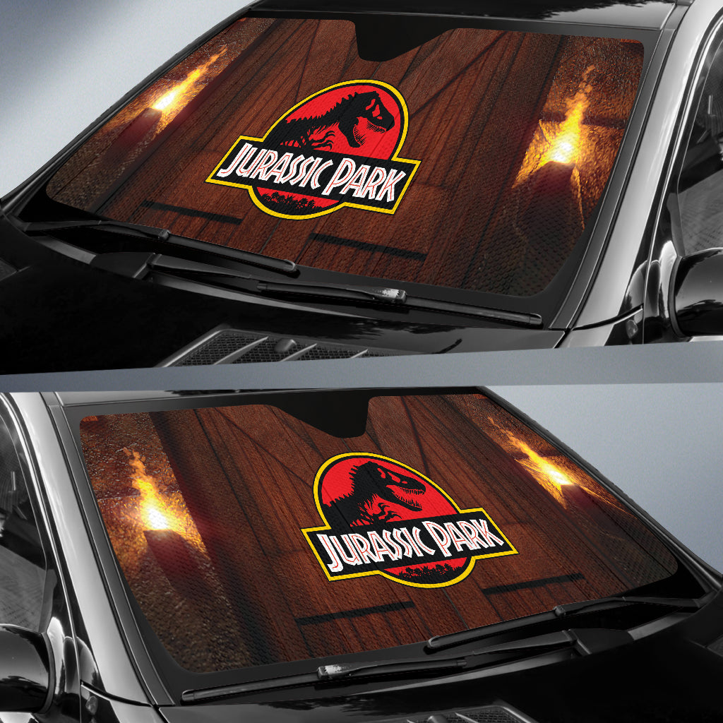 Amazing Best Gift Idea Jurassic Park Printed Car Auto Sun Shades