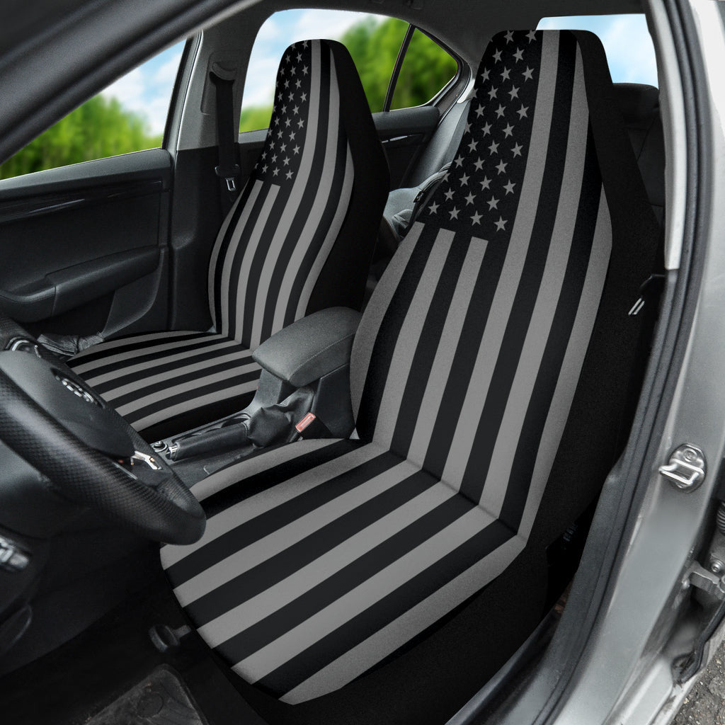 Patriotic American Flag Print Front Car Seat Cover