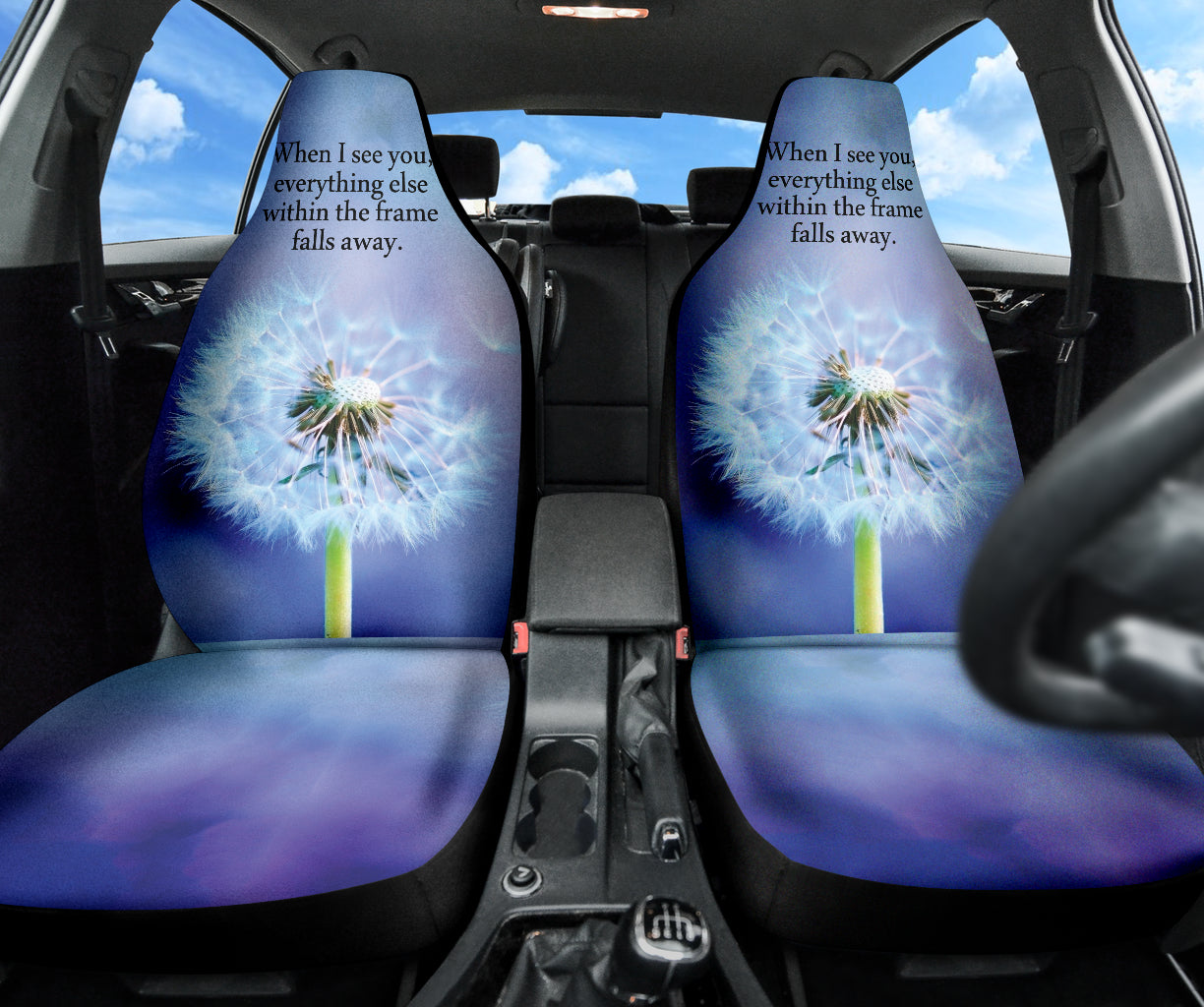 Compliment Quote When I See You, Everything Else Within The Frame Falls Away Car Seat Covers Style