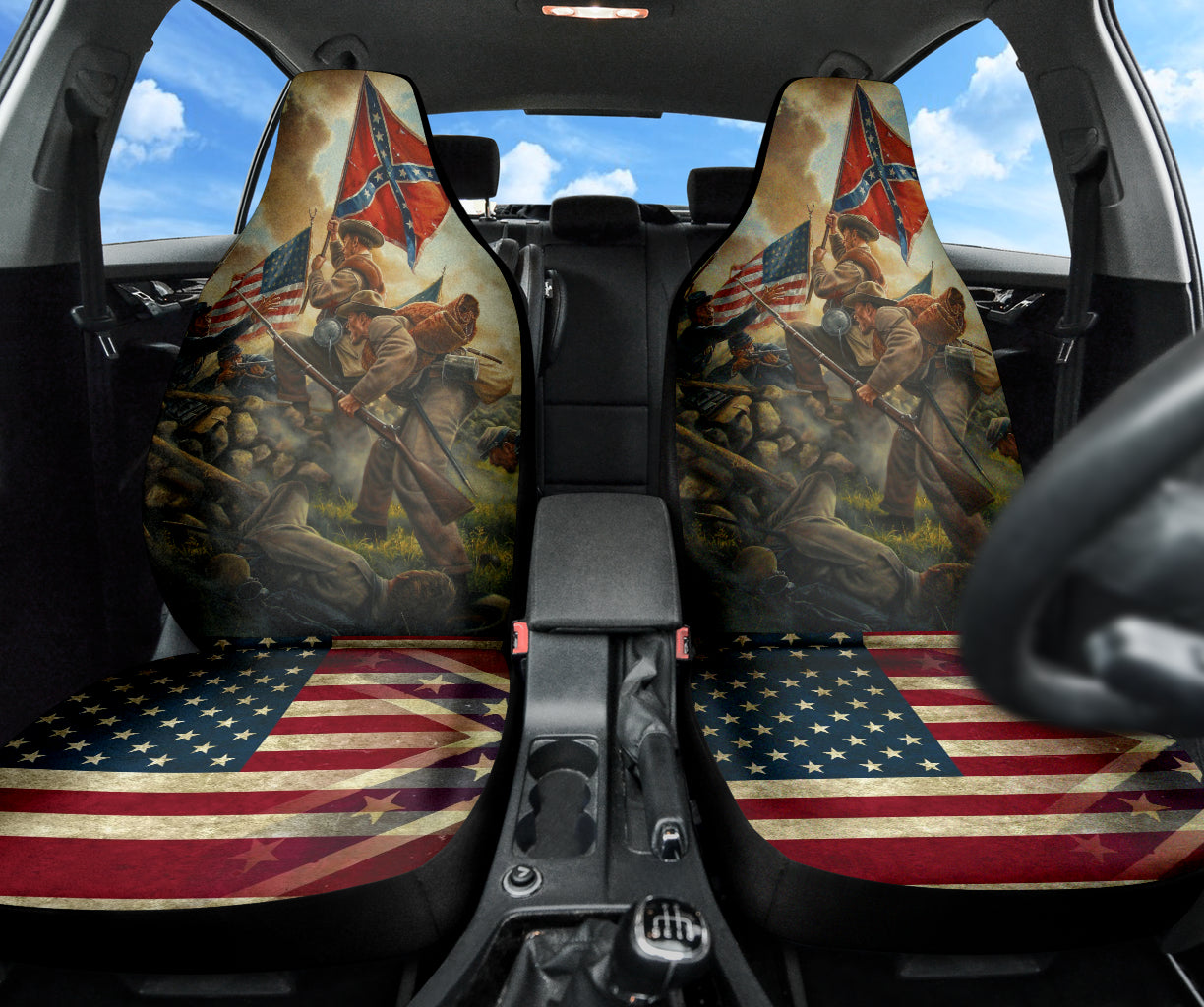 US American Civil War Car Seat Covers Style
