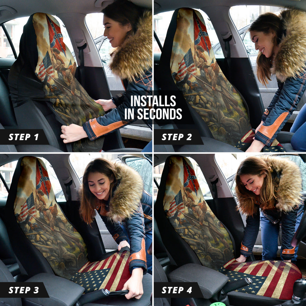 US American Civil War Car Seat Covers Style