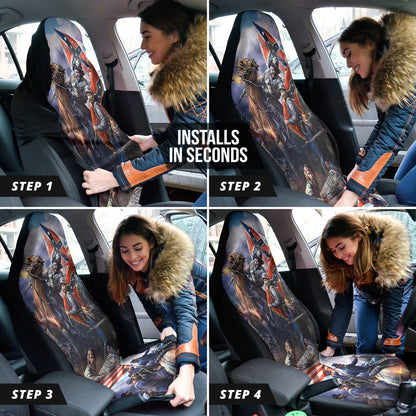 US American Civil War Car Seat Covers Style