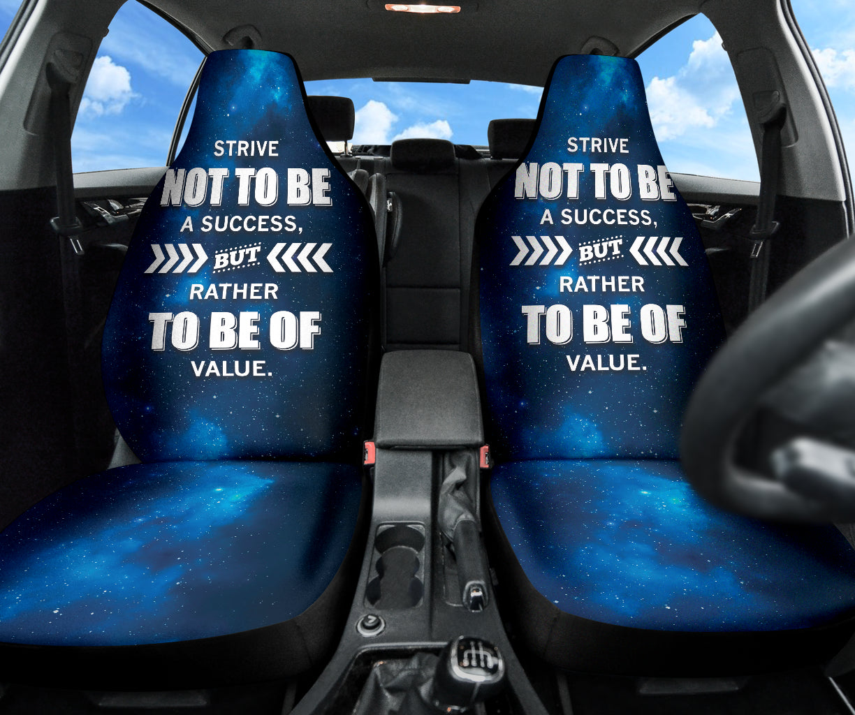 Compliment Quote Strive Not To Be A Success, But Rather To Be Of Value Car Seat Covers Style