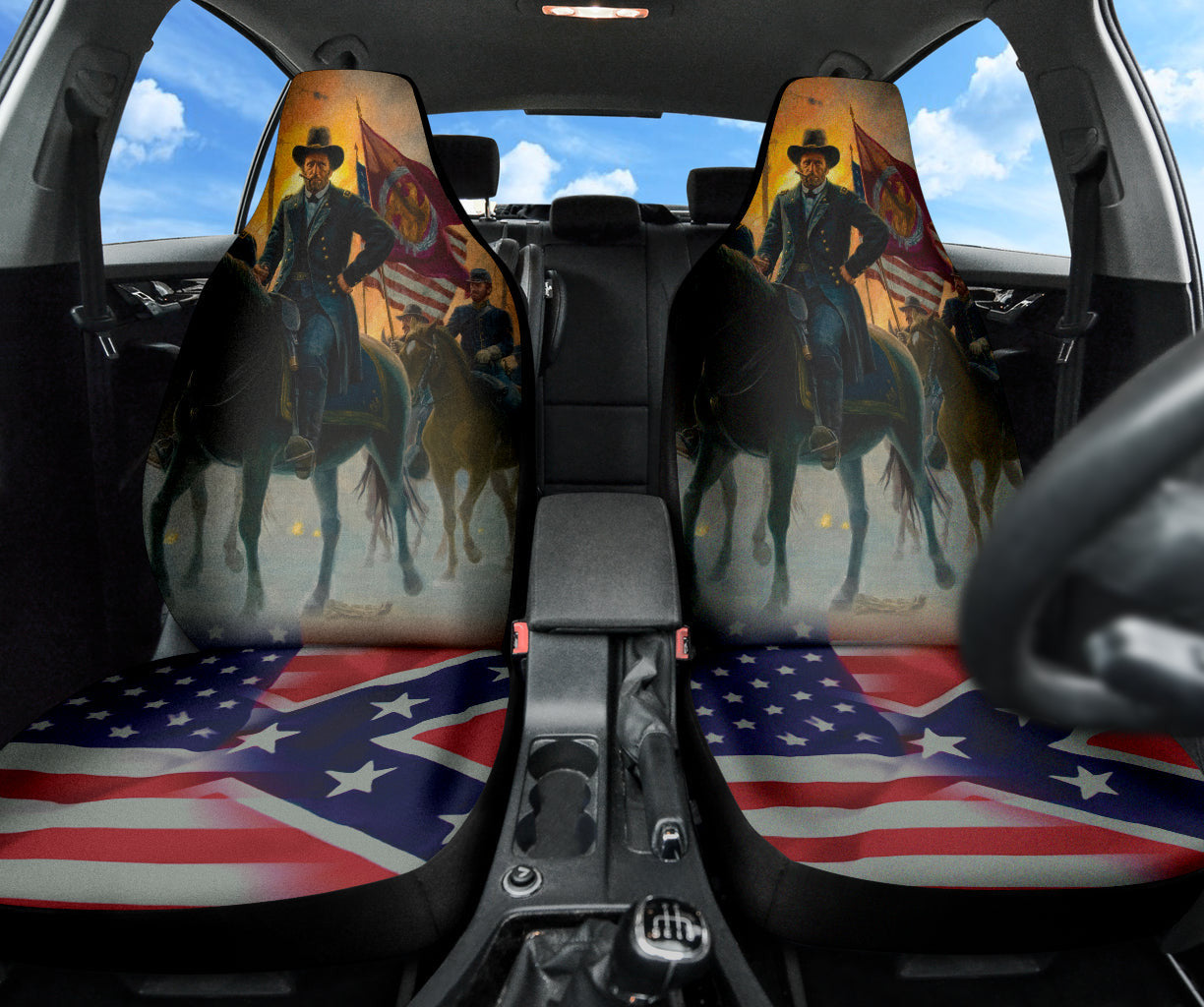 US American Civil War Car Seat Covers Style