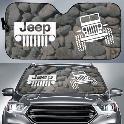 Jeep Offroad Car Auto Sun Shades Tungsten White Stones