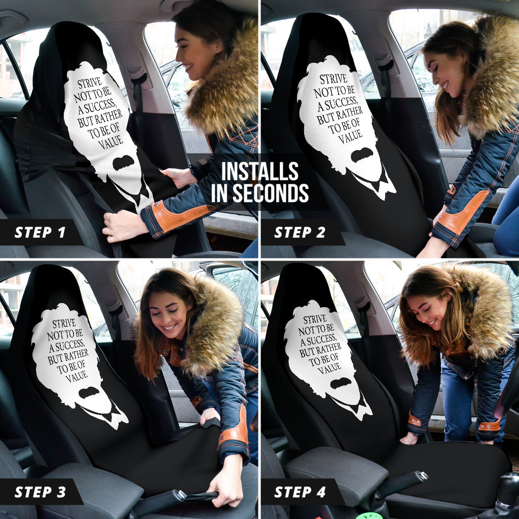 Compliment Quote Strive Not To Be A Success, But Rather To Be Of Value Car Seat Covers Style