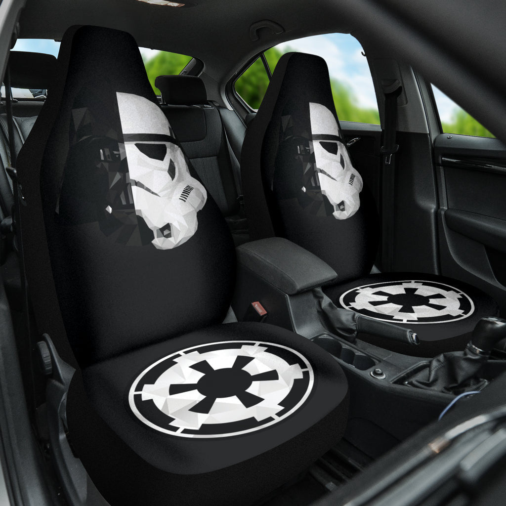 Stormtrooper Darth Vader Half Face with Galactic Empire Logo Star Wars Car Seat Covers
