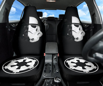 Stormtrooper Darth Vader Half Face with Galactic Empire Logo Star Wars Car Seat Covers