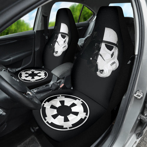 Stormtrooper Darth Vader Half Face with Galactic Empire Logo Star Wars Car Seat Covers