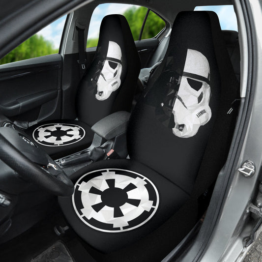 Stormtrooper Darth Vader Half Face with Galactic Empire Logo Star Wars Car Seat Covers