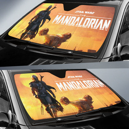 Mandalorian Car Auto Sun Shades Custom Star Wars Car Decoration