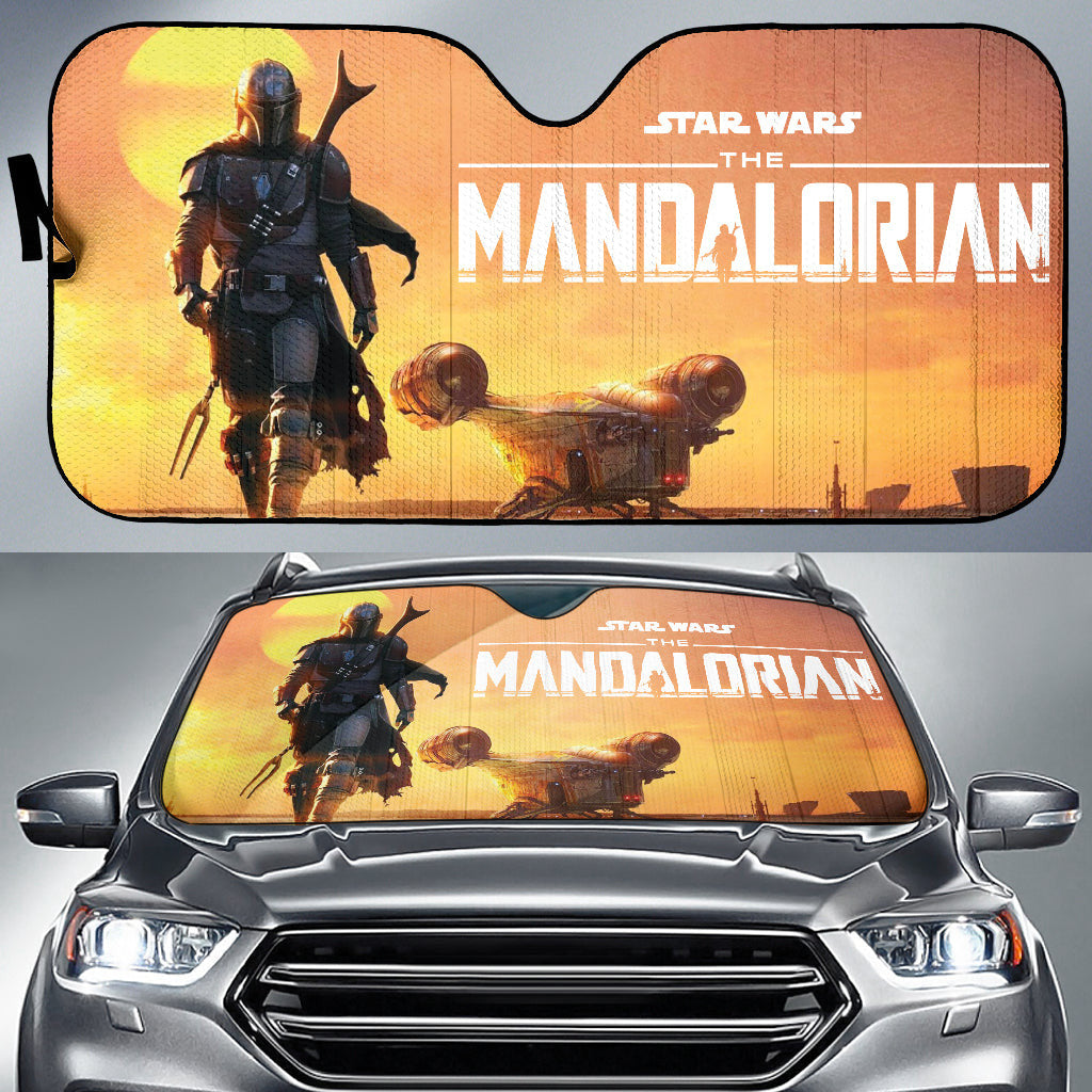 Mandalorian Car Auto Sun Shades Custom Star Wars Car Decoration