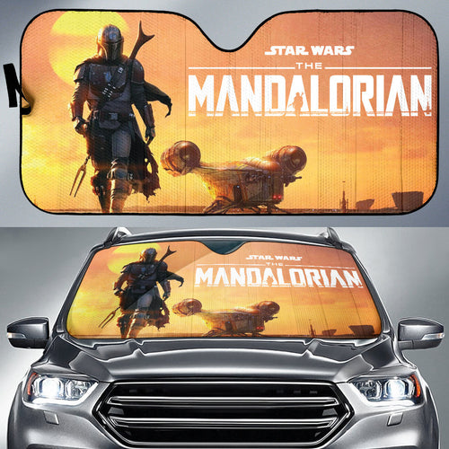 Mandalorian Car Auto Sun Shades Custom Star Wars Car Decoration