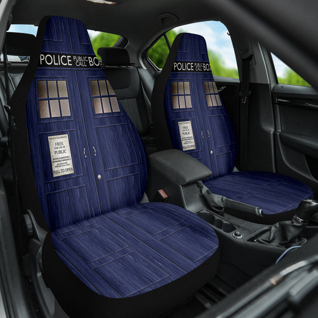 Doctor Who Police Public Call Box Car Accessories Car Seat Covers