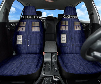 Doctor Who Police Public Call Box Car Accessories Car Seat Covers