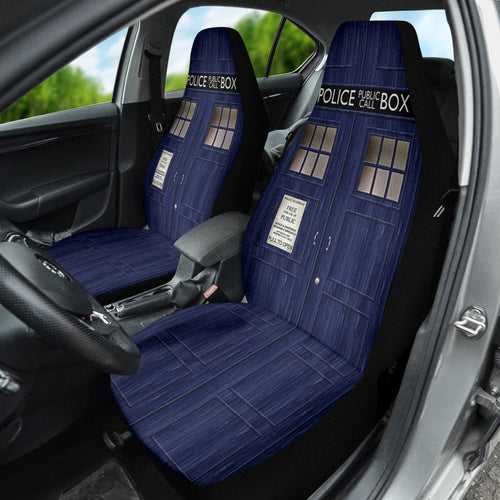 Doctor Who Police Public Call Box Car Accessories Car Seat Covers