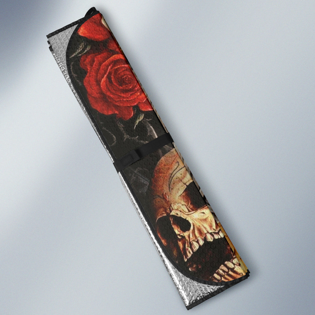 Sugar Skull Girl Flower Car Auto Sun Shades Car Accessories