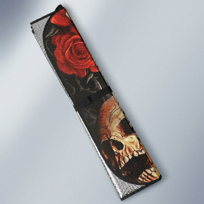 Sugar Skull Girl Flower Car Auto Sun Shades Car Accessories